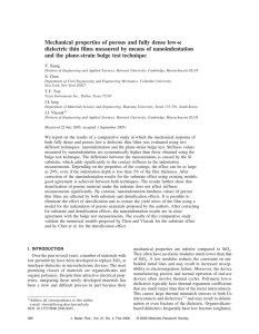 Mechanical properties of porous and fully dense low