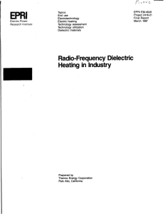 Radio-Frequency Dielectric Heating in Industry