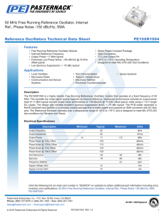 50 MHz Free Running Reference Oscillator, Internal Ref., Phase Noise