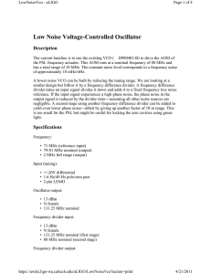 Low Noise Voltage-Controlled Oscillator - LIGO