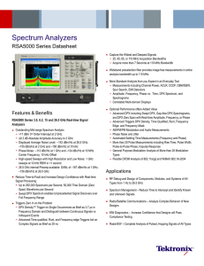 RSA5000 Series Spectrum Analyzers Datasheet