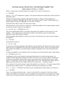 Receiving Antenna Thermal Noise And Small Signal