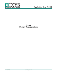 IX9908 Design Considerations - IXYS Integrated Circuits Division