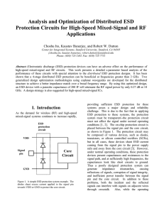 Analysis and Optimization of Distributed ESD Protection Circuits for