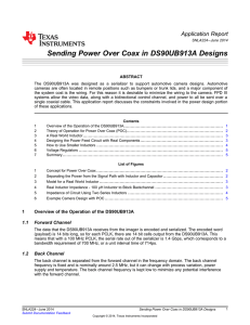 Sending Power Over Coax in DS90UB913A