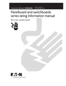 Panelboard and switchboards series rating information manual