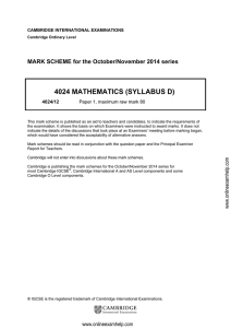 4024 mathematics (syllabus d)