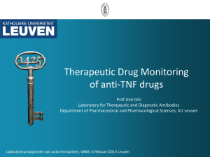 Therapeutic Drug Monitoring of anti-TNF drugs