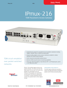 IPmux-216 TDM Pseudowire Access Gateway