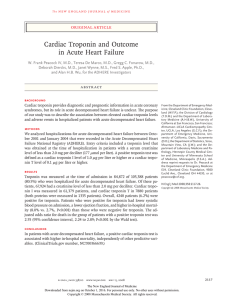 Cardiac Troponin and Outcome in Acute Heart Failure