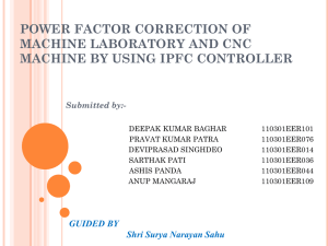 power factor correction of machine laboratory and cnc machine by
