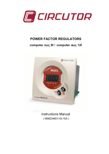 POWER FACTOR REGULATORS computer max 6f