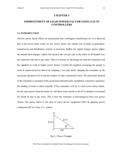 Improvement of Load Power Factor Using FACTS