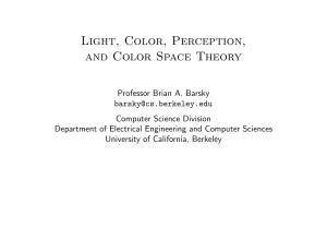Light, Color, Perception, and Color Space Theory