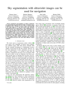 Sky segmentation with ultraviolet images can be used for navigation