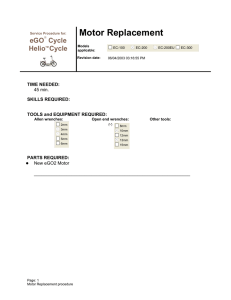 Motor Replacement procedure