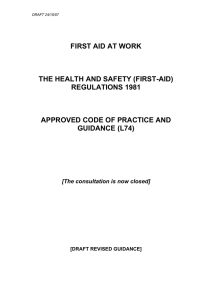 The Health and Safety (First-Aid) Regulations 1981
