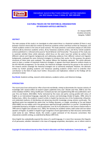 cultural traces on the rhetorical organization of research article