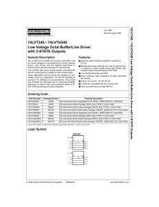 74LVT240 * 74LVTH240 Low Voltage Octal Buffer/Line