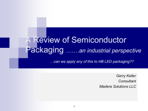 A Review of Semiconductor Packaging