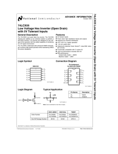 74LCX05 Hex Inverter (Open Drain) with 5V Tolerant Inputs