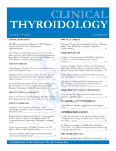 Clinical Thyroidology November 2002 Volume 14 Issue 3