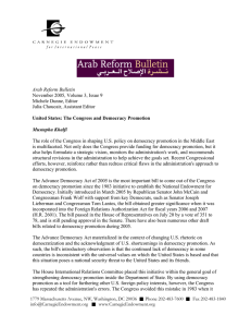 Arab Reform Bulletin November 2005, Volume 3, Issue 9 Michele