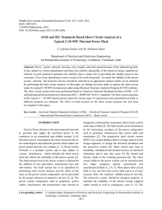 ANSI and IEC Standards Based Short Circuit Analysis of a Typical 2