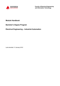 Module Handbook Bachelor`s Degree Program Electrical