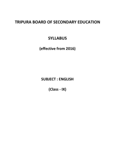 English - Tripura Board of Secondary Education