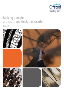 Making a mark: art, craft and design education