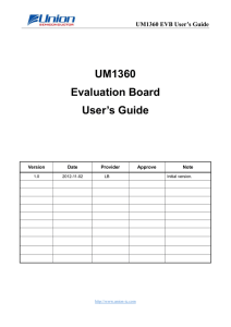 UM1360 Evaluation Board User`s Guide