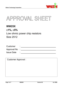 Low Ohmic Chip Resistors 2512 Data Sheet