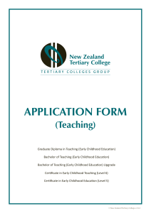 application form - New Zealand Tertiary College