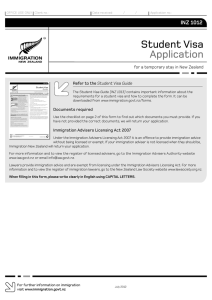 Student Visa Application (INZ 1012)