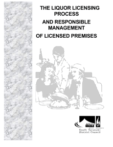 the liquor licensing process and responsible