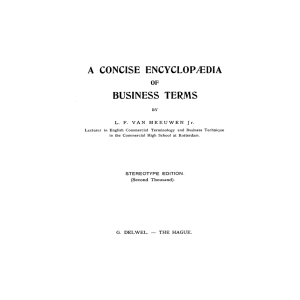 a concise encyclopedia business terms