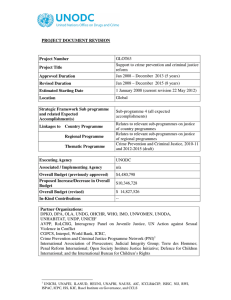 PROJECT DOCUMENT REVISION Project Number GLOT63 Project