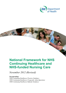 National Framework for NHS Continuing Healthcare and