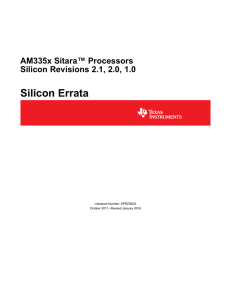 AM335x and AMIC110 Sitara™ Processors Silicon Revisions 2.1