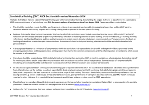 Core Medical Training (CMT) ARCP Decision Aid – revised