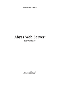 Abyss Web Server User`s Guide