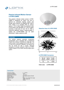 Passive Infrared Motion Sensor LX-PIR-C360D