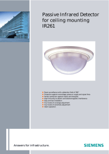 Passive Infrared Detector for ceiling mounting IR261