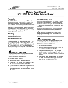 Modular Room Control (MRC) MRC19