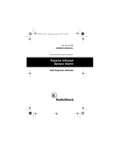 Passive Infrared Sensor Alarm