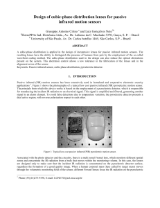 Design of cubic phase distribution lenses for passive infrared motion