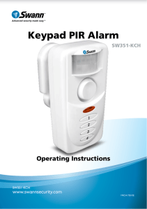 Keypad PIR Alarm