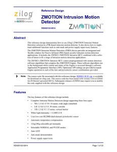 Reference Design: ZMOTION Intrusion Motion Detector