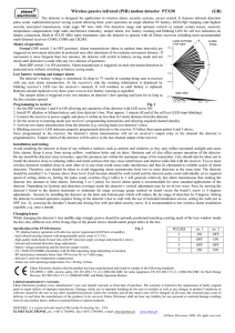 Wireless passive infrared (PIR) motion detector PTX50 (GB)